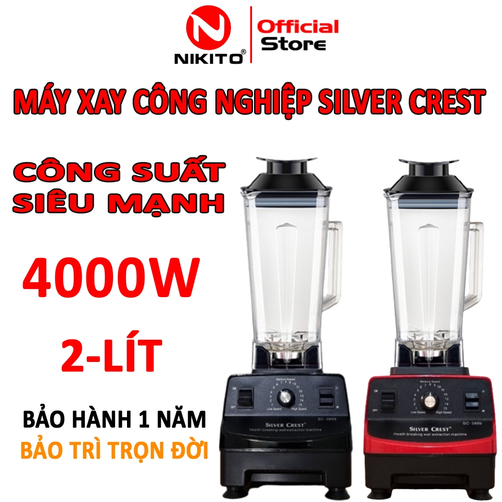 Máy xay sinh tố công nghiệp silver crest NIKITO 4000W xay thịt cá, rau củ quả, sinh tố, ngũ cốc,đồ k