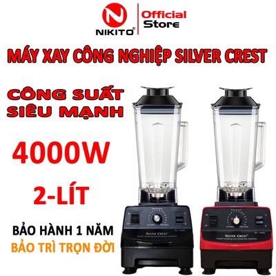 Máy xay sinh tố công nghiệp silver crest NIKITO 4000W xay thịt cá, rau củ quả, sinh tố, ngũ cốc,đồ khô,xay rau má-BH 12T