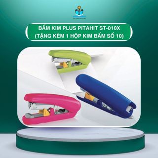 Bấm kim Plus Pitahit ST-010X (tặng kèm 1 hộp kim bấm số 10)
