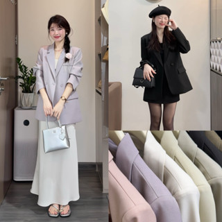  B16 Áo blazer áo vest dài tay công sở form gọn 2 lớp chuẩn Boiling QC 