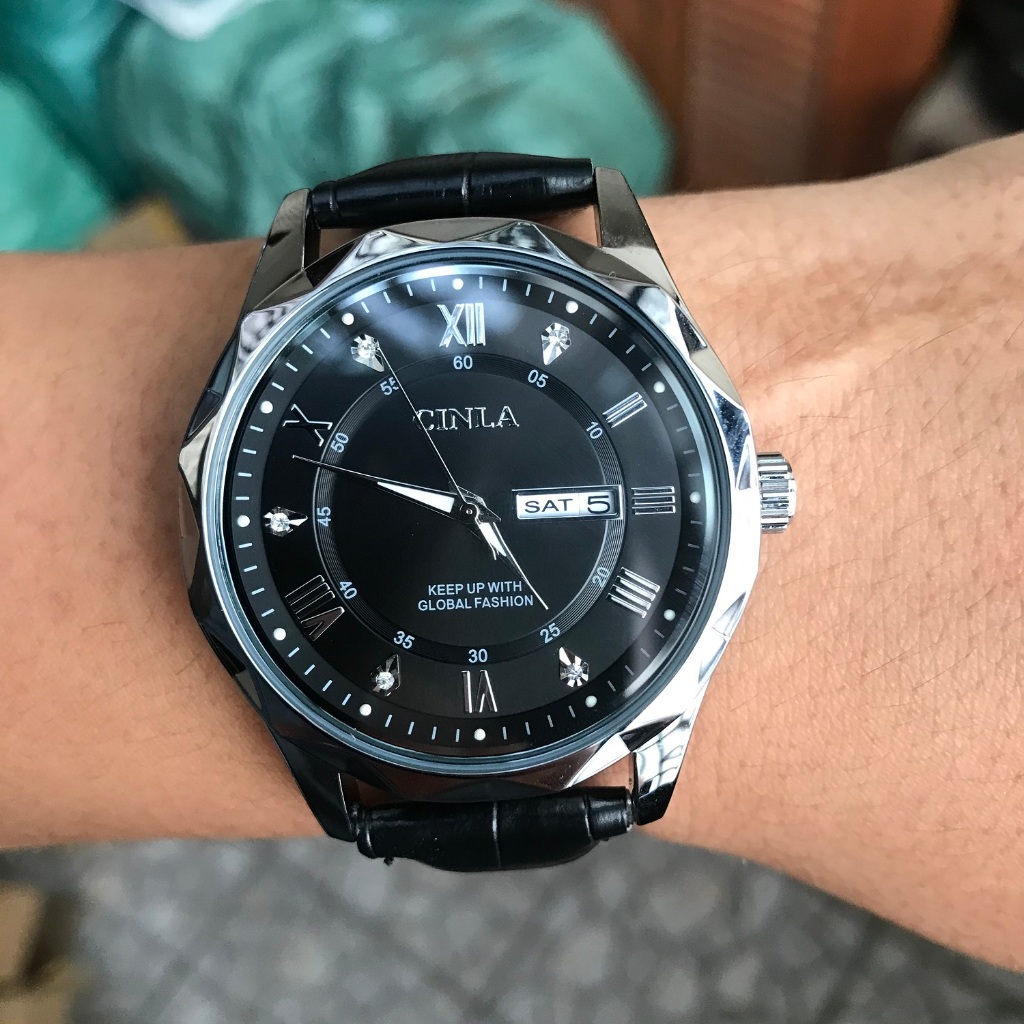 Đồng Hồ Cinla Đường Kính 40mm Mặt Tròn Theo Phong Cách Tối Giản 280