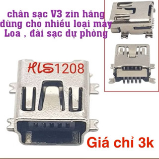 10cái 20cái 30cái Chân sạc V3 dùng cho nhiều loại máy, loa, đài…Zin hãng