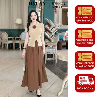  Chân váy nữ lẻ  KHÔNG ÁO  Nhật Vy dáng xoè đơn giản công sở dự tiệc - D3507 