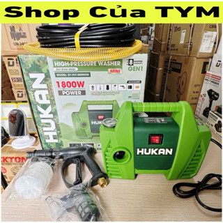 Xanh lá G1-RX1800MINI/  MÁY RỬA XE ĐIỆN MINI (GEN 1) HUKAN/ không chỉnh áp - không vệ sinh máy lạnh/ chạy bao ồn.........