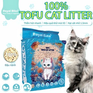【Royal Bliss】Cát vệ sinh đậu nành 6L-2.4 KG, thấm hút tối ưu, khử mùi hiệu quả, siêu ít bụi, an toàn, 100%Tofu