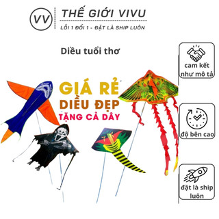 Diều Phượng Hoàng Lửa – 3 Đuôi, 4 Đuôi, 5 Đuôi – Cho Trẻ Em, Tặng Dây Tay Quay 100m - Thế giới vi vu