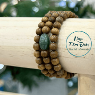  Vòng tay phong thủy Gỗ Đàn Hương Charm Lu Thống Xanh vòng quấn hạt 6mm,vòng đơn hạt 8mm-Ngọc Tâm Đan 