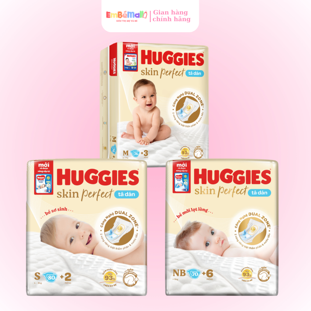 Tã Dán Huggies Perfect Size S/ M/ NB