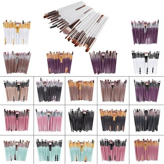 Bộ 20 Cọ Trang Điểm Chuyên Nghiệp Lông Mềm Mại, Bộ Cọ Makeup Tạo Khối Chải Chân Mày Vẽ Môi Chải Mi