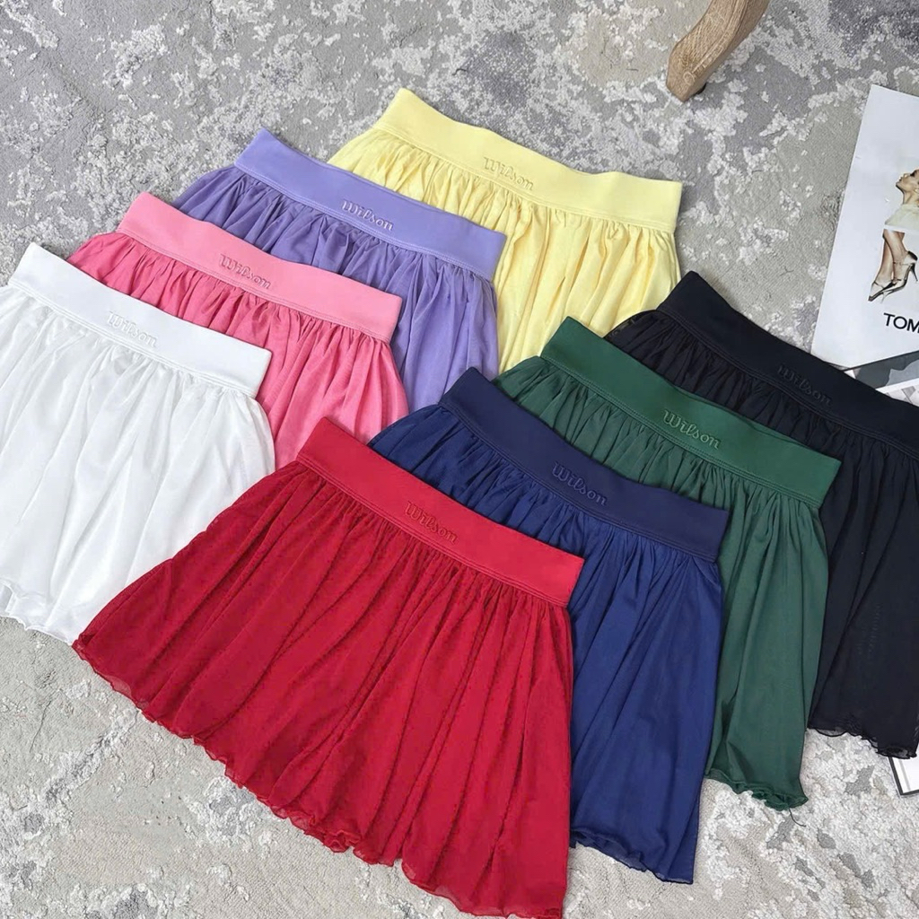 Chân váy thể thao nữ, chân váy xếp ly von mềm nhẹ tập pickleball, tennis, cầu lông, golf CV32