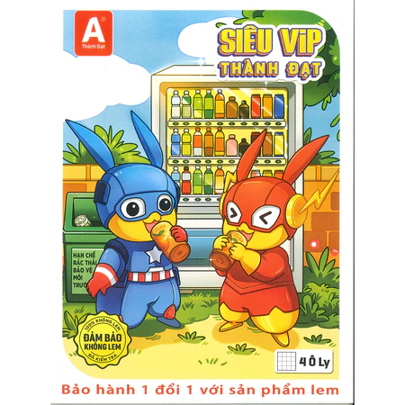 Combo 10 quyển Tập Thành Đạt Siêu Vip 96 trang - Hình ngẫu nhiên - VPP Tường Vy