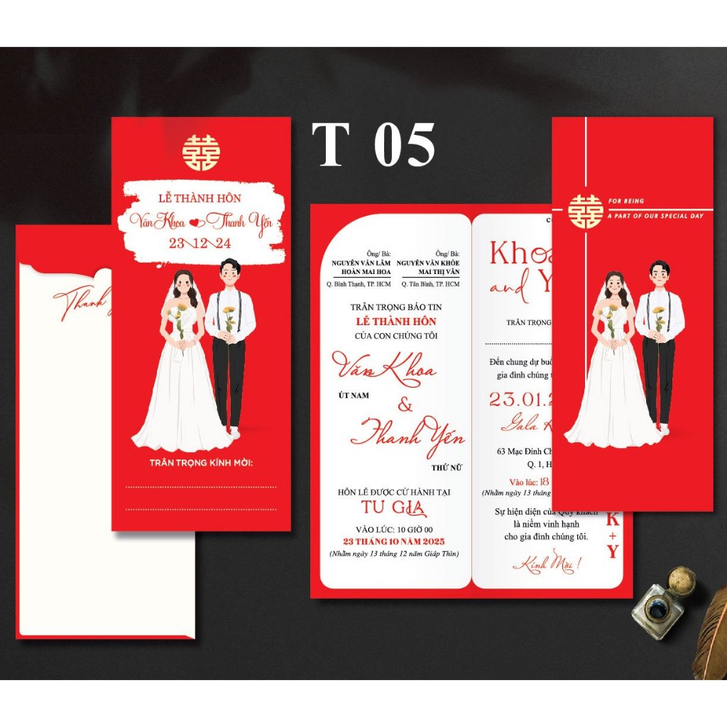 100 Thiệp cưới Mẫu Số T05
