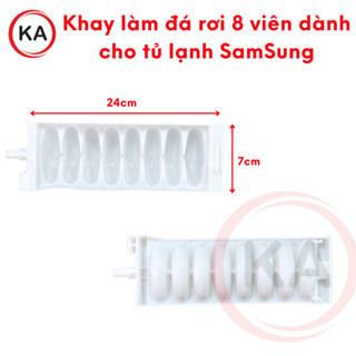 Khay làm đá rơi 8 viên dành cho tủ lạnh SAMSUNG,vỉ đá viên tròn, Điện Lạnh Kim Một