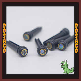  Chốt Gỗ Mun Đầu Khảm Trai – Ghim Dây Đàn Guitar Acoustic Cao Cấp – Bridge Pin Guitar Classic Sang Trọng 