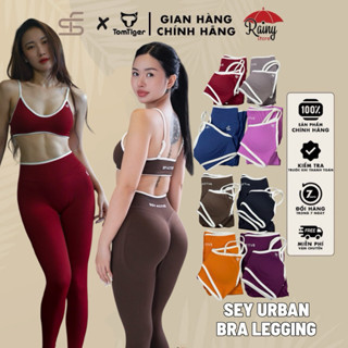 [ BỘ S/M/L ] THUN DỆT- SEY URBAN Bộ Đồ Tập Gym, Yoga Áo Bra Quần Dài Chun Mông - Đồ Tập Rainy Store