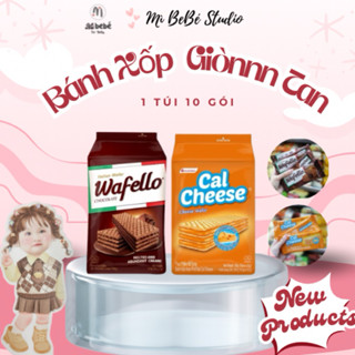  COMBO 5 -10 TÚI BÁNH XỐP SOCOLA HOẶC PHÔ MAI WAFELLO CAL CHEESE 