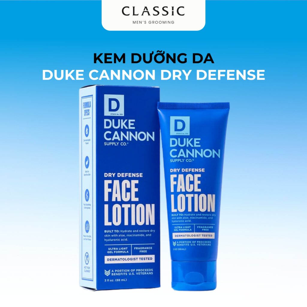 Kem Dưỡng Da Duke Cannon Dry Defense Face Lotion 88ml