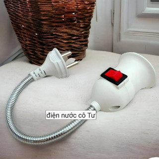 Đui Đèn Lò Xo Có Công Tắc E27
