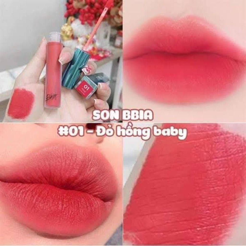 Son kem son bbia màu 01 đỏ hồng baby chính hãng