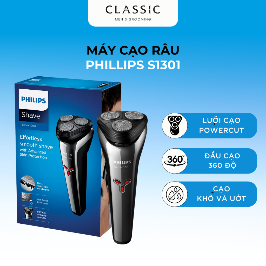 Máy Cạo Râu Philips S1301 (Bảo Hành 2 Năm Chính Hãng)