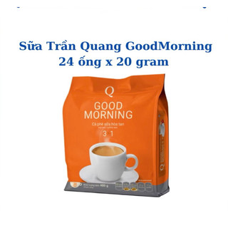  Combo 5 bịch cafe sữa ống Trần Quang mỗi bịch 24 ống. Gói 480g  24 ống x 20g  