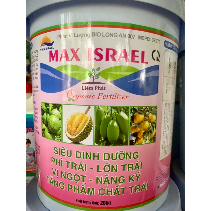 1 xô phân bón vi lượng Max Israel 20kg của Vina ISRAEL