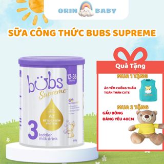 Sữa Bubs Supreme Số 1,2,3 Nhập Khẩu Hộp 800g Bổ Sung Dinh Dưỡng Hỗ Trợ Tiêu Hóa Phát Triển Toàn Diện [ORIN]