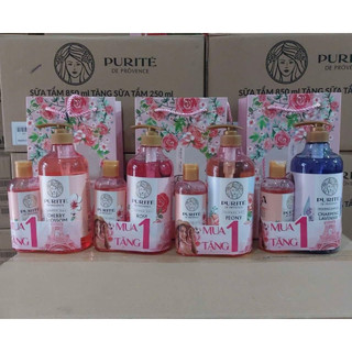 [Mua 1 Tặng 1] Combo Sữa Tắm Thiên Nhiên Purité Đủ Loại Giúp Da Mềm Mịn, Dưỡng Ẩm Trắng Mịn, Thấm Hút Từ Sâu Bên Trong