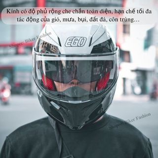 Mũ Bảo Hiểm Fullface EGO E9 NEW, Mũ Lật Hàm Phiên Bản Mới 2 Kính [CHÍNH HÃNG].