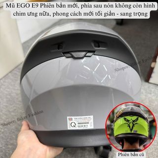 Mũ Bảo Hiểm Fullface EGO E9 NEW, Mũ Lật Hàm Phiên Bản Mới 2 Kính [CHÍNH HÃNG].