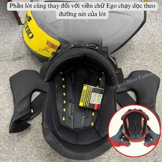 Mũ Bảo Hiểm Fullface EGO E9 NEW, Mũ Lật Hàm Phiên Bản Mới 2 Kính [CHÍNH HÃNG].