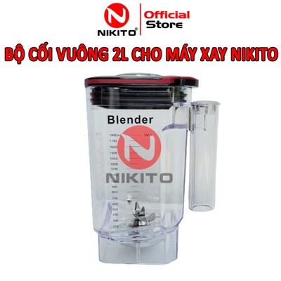 Cối máy xay sinh tố công nghiệp NIKITO 1.8L nhựa ABS siêu bền bảo hành 12 tháng