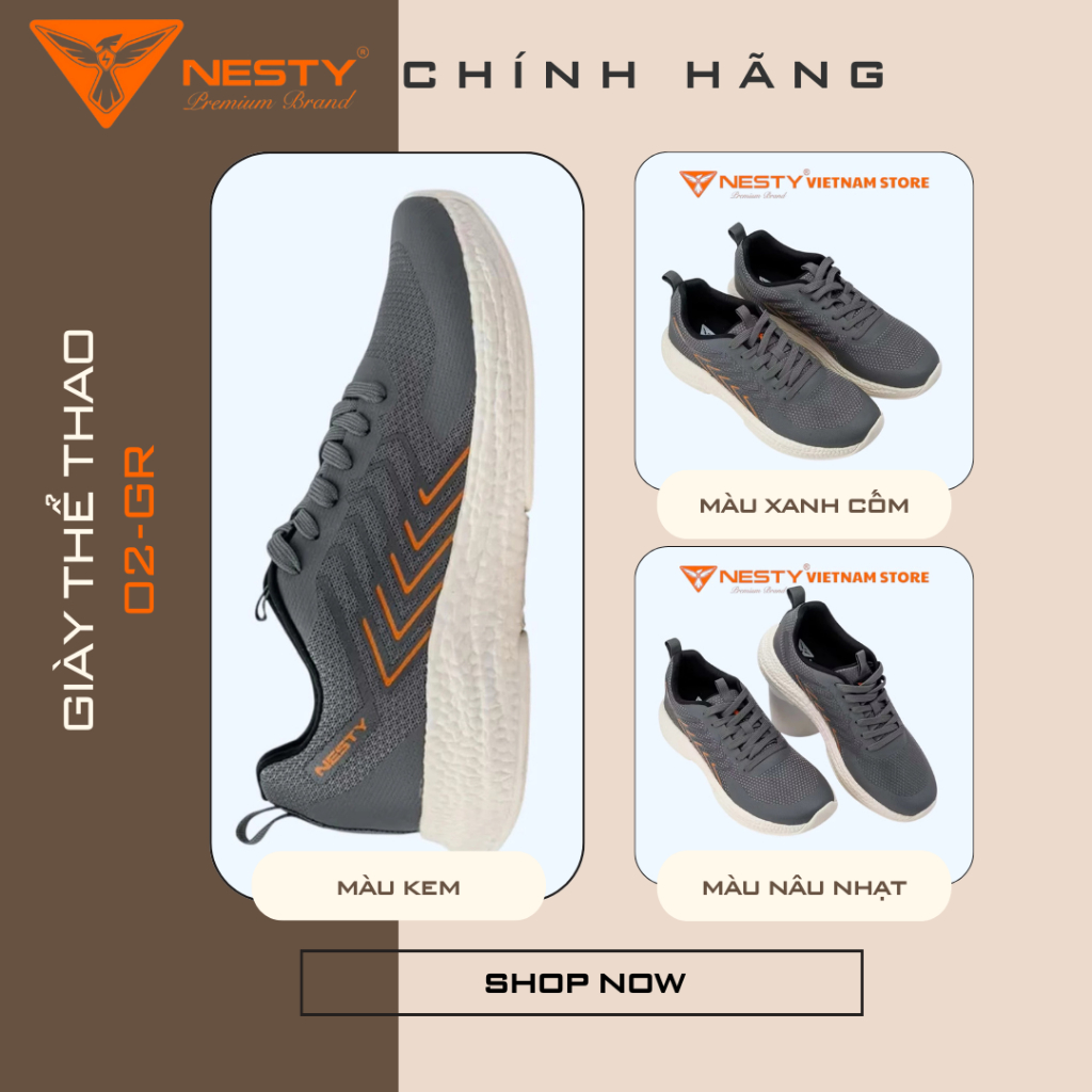 [CHÍNH HÃNG] Giày Sneaker Thể Thao Nam Đen Full Kiểu Dáng Basic Đế EVA mềm mại thương hiệu NESTY-02