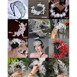 cài hoa đá, bờm hoa cài tóc cô dâu