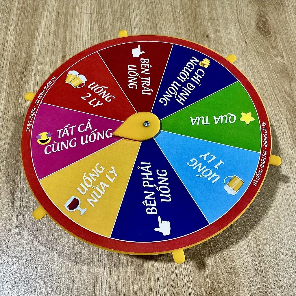 Vòng quay ăn nhậu uống bia, uống rượu trò chơi vui nhộn