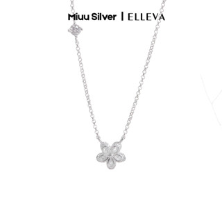   BST NỔI BẬT  Dây chuyền bạc nữ xi bạch kim Miuu Silver vòng cổ nữ Elleva hình bông hoa Twinkle Bloom 