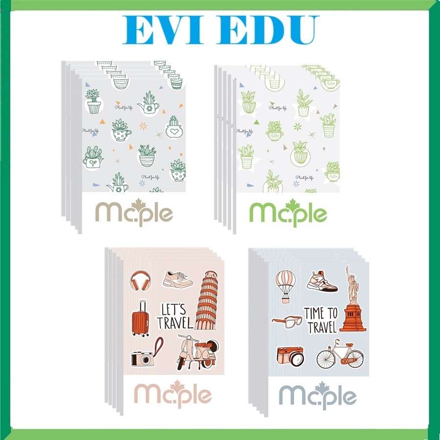 Lốc 5 quyển vở kẻ ngang 120 trang B5 Mc.ple 2085 / 2086 - Tập sinh viên kẻ ngang Maple