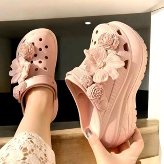 Dép Sục Nữ Đế Cao ,Dép Sục Hoa Trà ,Cham Đá Lên Chân Xinh Thời Trang giày Dép Nữ