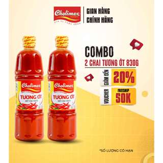 Combo 2 Chai Tương Ớt Cholimex PET 830g