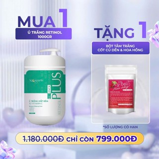   Mua 1 Tặng 1  Kem Ủ Trắng Đêm Retinol Size 1KG Tặng Bột Tắm Trắng Củ Dền Nâng Tone Da Mờ Thâm Sạm 