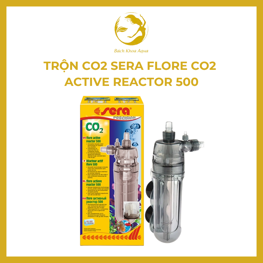 Trộn CO2 Sera Flore Active Reactor 500 – Bộ khuếch tán CO2 cho bể thủy sinh