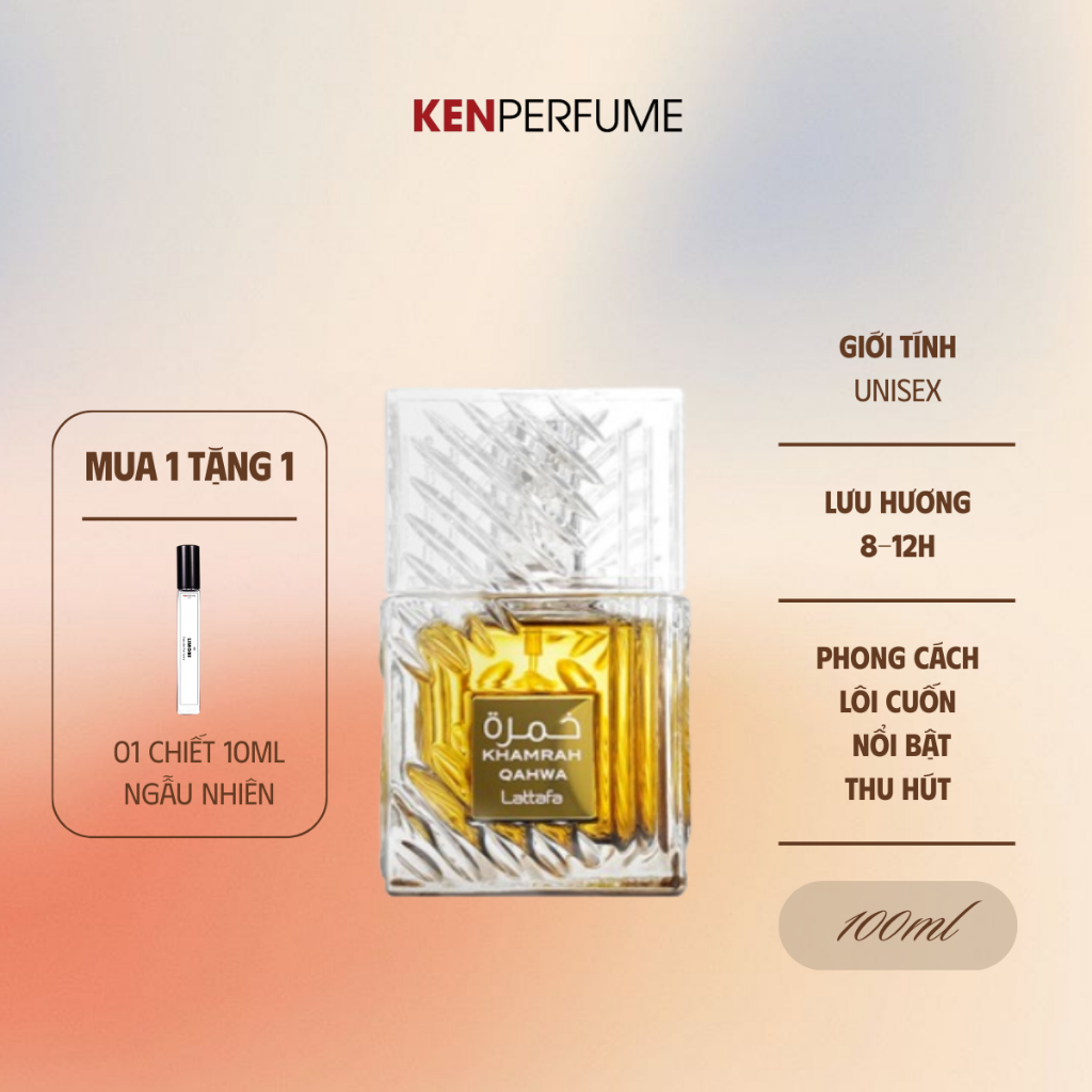  Nước hoa Fullseal 100ML Lattafa Khamrah Qahwa | Nước Hoa Unisex | Ken Perfume 