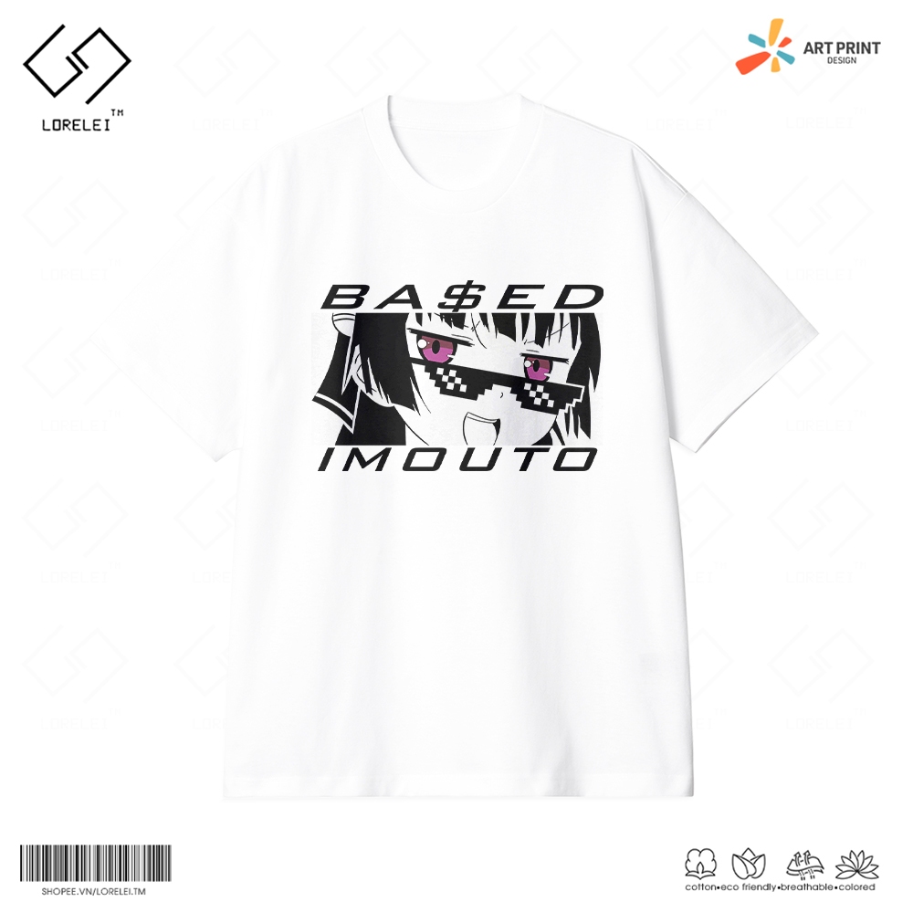 Áo thun Unisex Imouto Meme Cotton 100% ngắn tay