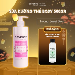 Sữa Dưỡng Thể Niacinamide DEVENTÉ Body Lotion Trắng Da, Hương Nước Hoa, Dưỡng Ẩm - 500G