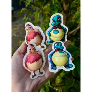 3viêm kẹo dẻo có nhân hình 3D con rùa 🐢 🐓 con gà