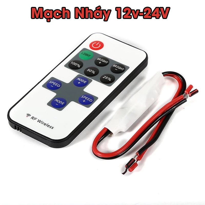 Bộ điều khiển cho led, mạch nháy không dây, chỉnh sáng tối cho đèn led, điều khiển từ xa