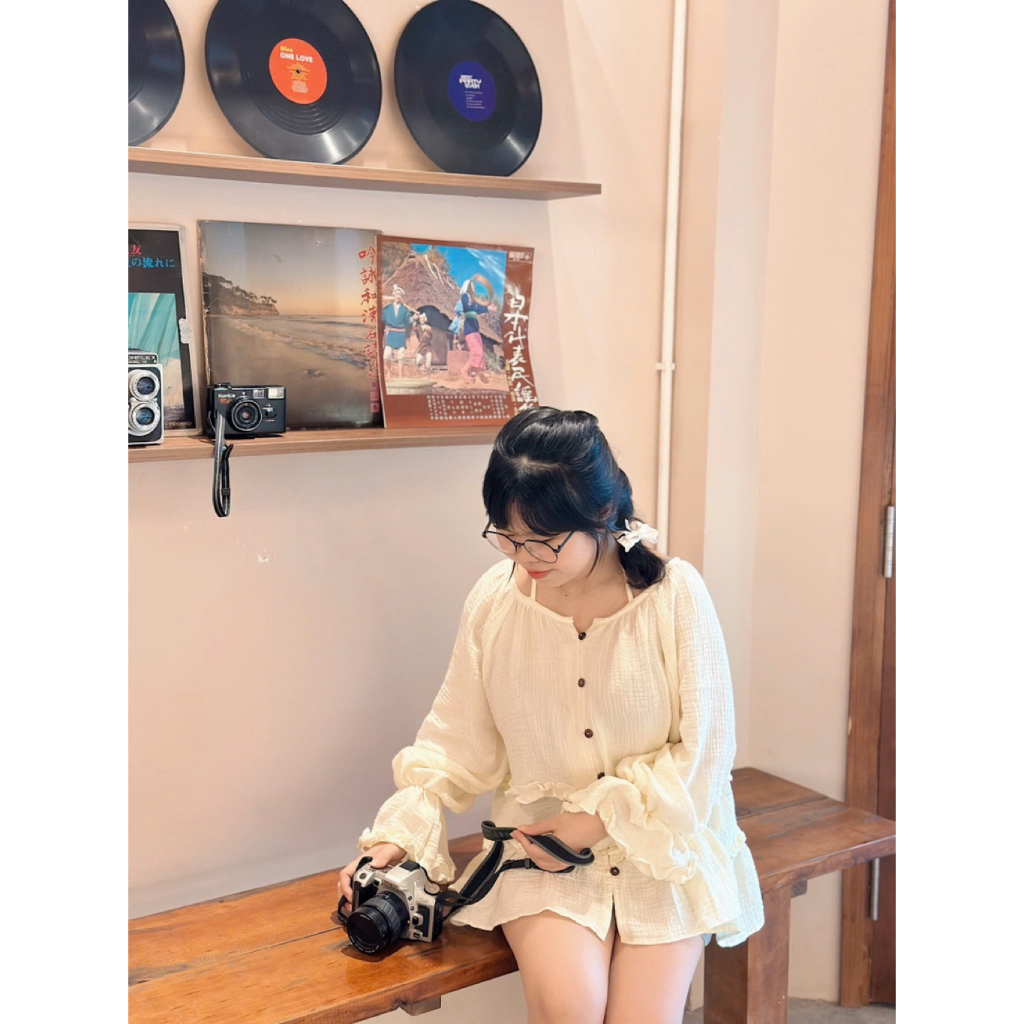 [Feliz.Clothes] Áo babydoll tay phồng