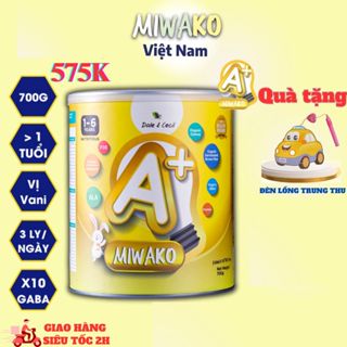 Sữa Công Thức Hạt Thực Vật Hữu Cơ MIWAKO A+ 700g Vị Vani x 1 Hộp HSD 30/04/2026