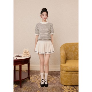 Ara - Chân váy len xếp li viền đen cạp cao Eden Skirts Cv50