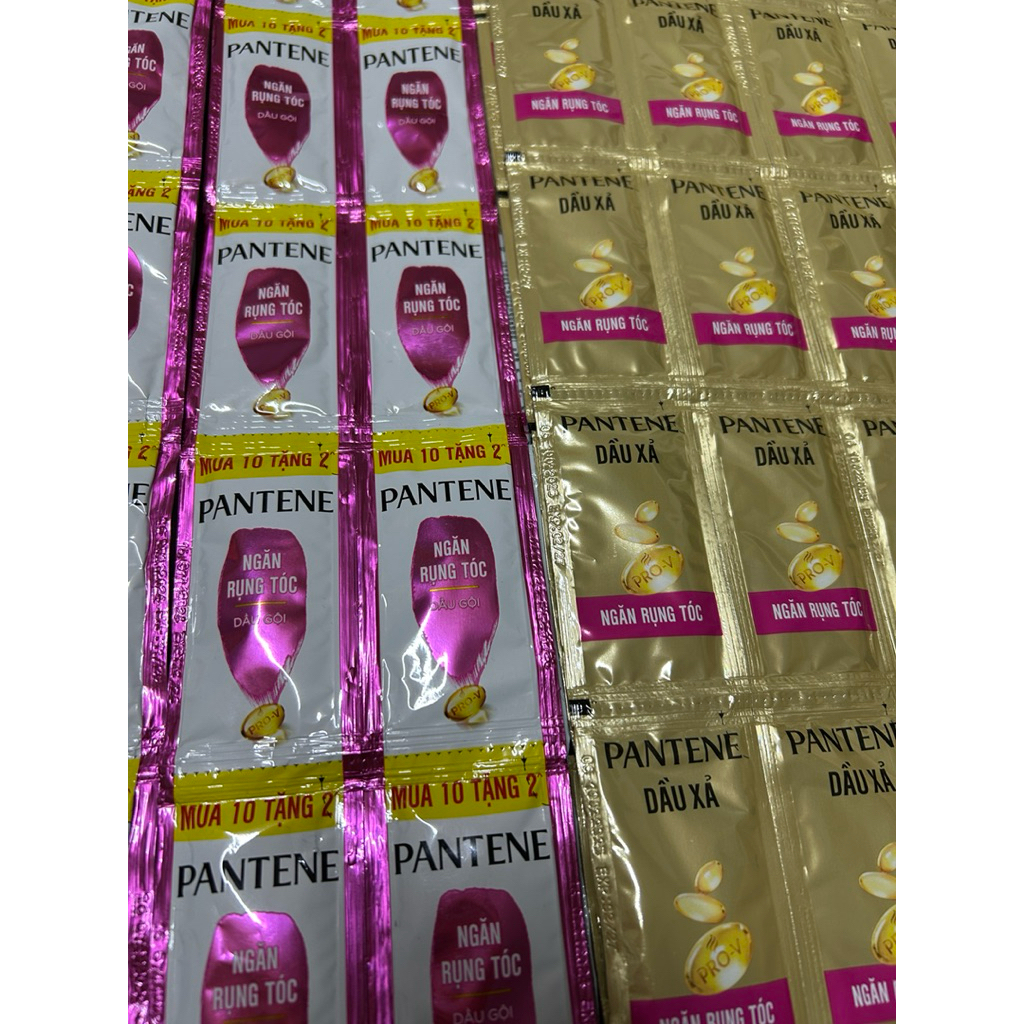 Set 10 dây dầu gội, dầu xả Pantene ngăn rụng tóc